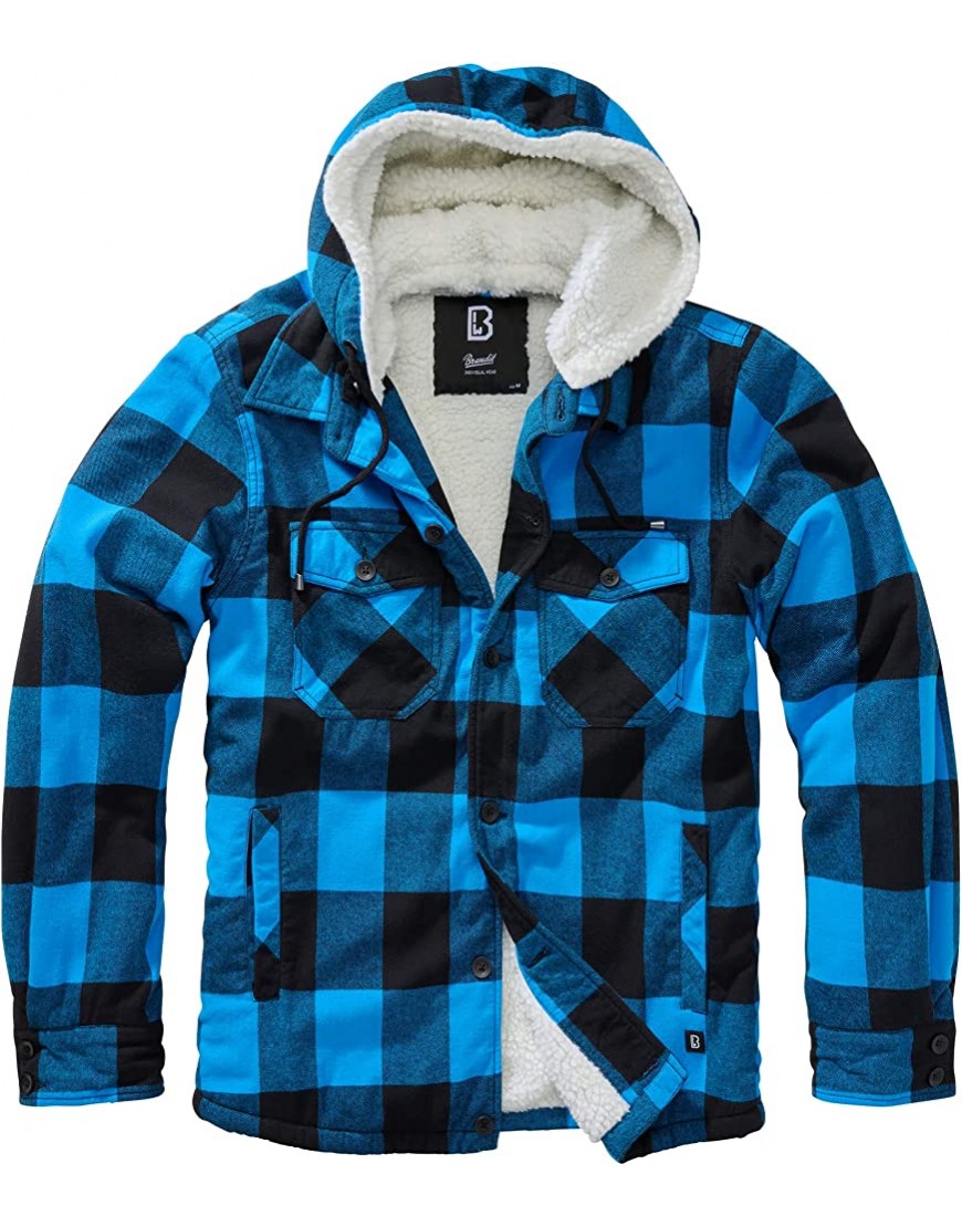 Brandit Herren Lumberjacket Hooded Lumberjacket hooded - B09MJ2QG93